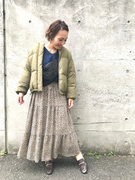 「Discoat」｜「アイテム（ダウンジャケット/コート）」を使った、kei.2727さん（レディース・164cm）の秋コーディネート