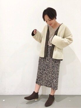 「DISCOAT（ディスコート）のアイテム（ブルゾン）」を使った、kei.2727さん（レディース・164cm）の秋コーディネート
