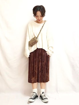「ZARA（ザラ）のアイテム（ニット/セーター）」を使った、kei.2727さん（レディース・164cm）の秋コーディネート