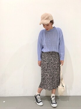 「DISCOAT（ディスコート）のアイテム（帽子）」を使った、kei.2727さん（レディース・164cm）の秋コーディネート