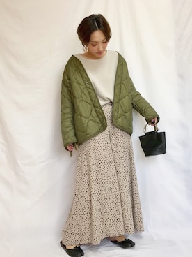 「スカーチョ」｜「アイテム（ミリタリージャケット）」を使った、kei.2727さん（レディース・164cm）の冬コーディネート