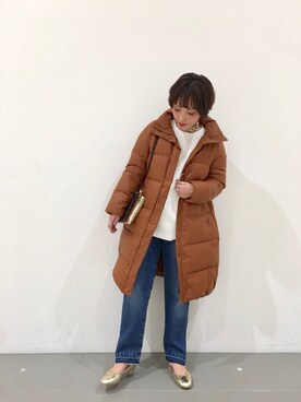 「DISCOAT（ディスコート）のバレーシューズ（バレエシューズ）」を使った、kei.2727さん（レディース・164cm）の冬コーディネート
