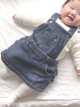 「OLD NAVY（オールドネイビー）のアイテム（オールインワン・サロペット）」を使った、eriiiiさん（キッズ・70cm）の秋コーディネート