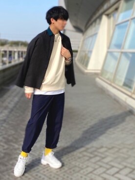 「Tabio（タビオ）のTabio MEN/ メンズ 太リブショートソックス（ソックス/靴下）」を使った、589さん（メンズ・177cm）の春コーディネート