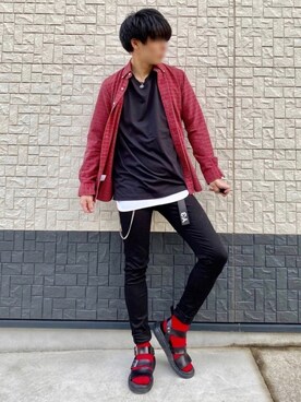 「Tabio（タビオ）のTabio MEN/ メンズ 太リブショートソックス（ソックス/靴下）」を使った、589さん（メンズ・177cm）の春コーディネート