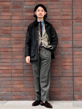 Barbour（バーブァー）の「Barbour × BEAMS F / 別注 ML BEDALE-F ...