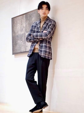 「BRILLA per il gusto（ブリッラペルイルグースト）のアイテム（その他アウター）」を使った、BEAMS Fさん（メンズ・171cm）の冬コーディネート
