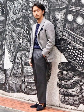 「JOHN SMEDLEY（ジョンスメドレー）のアイテム（ニット/セーター）」を使った、BEAMS Fさん（メンズ・168cm）の春コーディネート