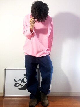 「DIESEL（ディーゼル）のアイテム（ブーツ）」を使った、25takaさん（メンズ・172cm）の冬コーディネート