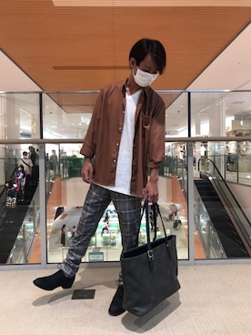 「ユニオンステーション」｜「アイテム（ブーツ）」を使った、tomoさん（メンズ・169cm）の夏コーディネート