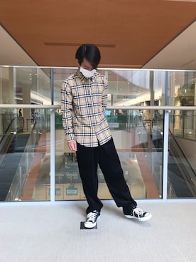 「UNION STATION（ユニオンステーション）のコーデュロイシェフパンツ（その他パンツ）」を使った、tomoさん（メンズ・169cm）の秋コーディネート