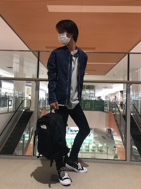 「ユニオンステーション」｜「アイテム（デニムジャケット）」を使った、tomoさん（メンズ・169cm）の秋コーディネート