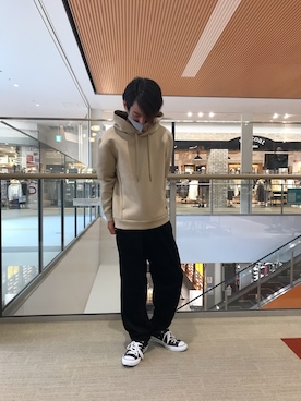 「UNION STATION（ユニオンステーション）のコーデュロイシェフパンツ（その他パンツ）」を使った、tomoさん（メンズ・169cm）の秋コーディネート