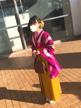 「アップヘア」｜「アイテム（その他）」を使った、EMiさん（レディース・153cm）の春コーディネート