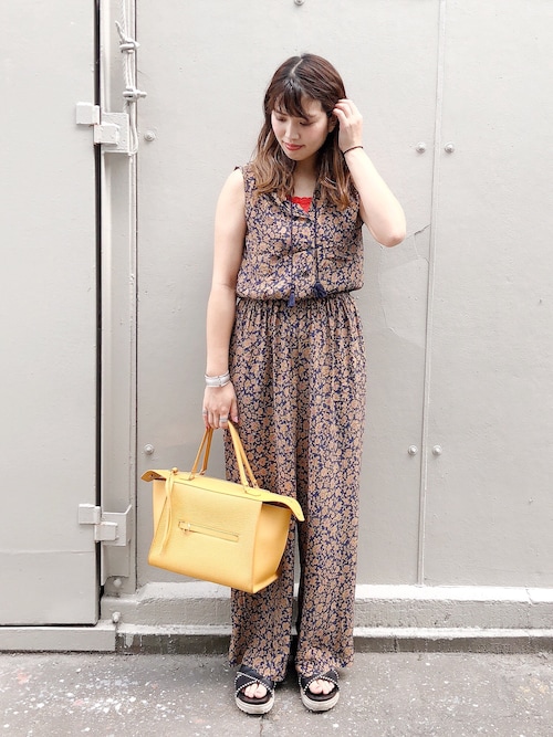 IENA IPEKER フラワープリント　ノースリーブオールインワン M IENA（イエナ）の「IPEKERフラワープリントオールインワン