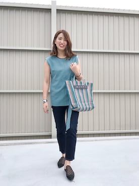 6 ROKU LEATHER PIPING NO SLEEVE ロク シャツ 6（ロク）の「＜6(ROKU 