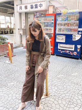 「TKEES（ティキーズ）の＜TKEES（ティキーズ）＞ トング サンダル◆（サンダル）」を使った、Maakoさん（レディース・165cm）の秋コーディネート