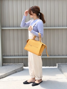 「ZARA（ザラ）のアイテム（サロペット/オーバーオール）」を使った、Maakoさん（レディース・165cm）の春コーディネート