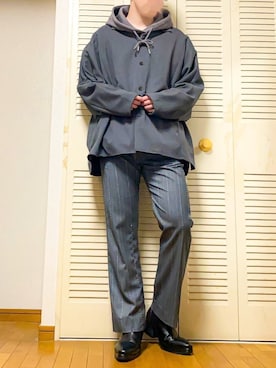 「endevice（エンデヴァイス）のアイテム（シューズ）」を使った、ゐをりさん（メンズ・171cm）の春コーディネート
