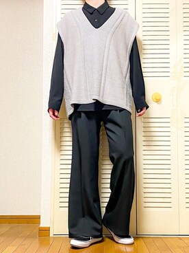 「HARE」｜「アイテム（スリッポン）」を使った、ゐをりさん（メンズ・171cm）の春コーディネート