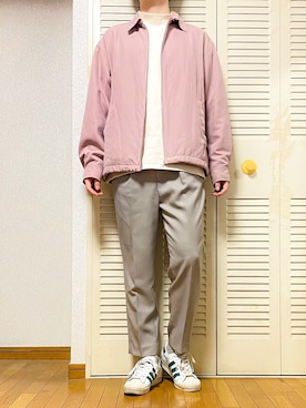 「ペールトーン」｜「アイテム（ブルゾン）」を使った、ゐをりさん（メンズ・171cm）の春コーディネート