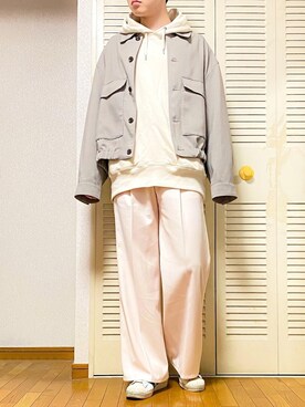 「ペールトーン」｜「アイテム（ブルゾン）」を使った、ゐをりさん（メンズ・171cm）の春コーディネート