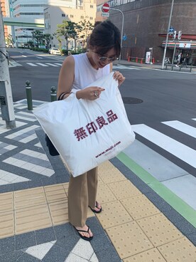 「HANES（ヘインズ）のアイテム（キャミソール）」を使った、reiraokaさん（レディース・164cm）の冬コーディネート