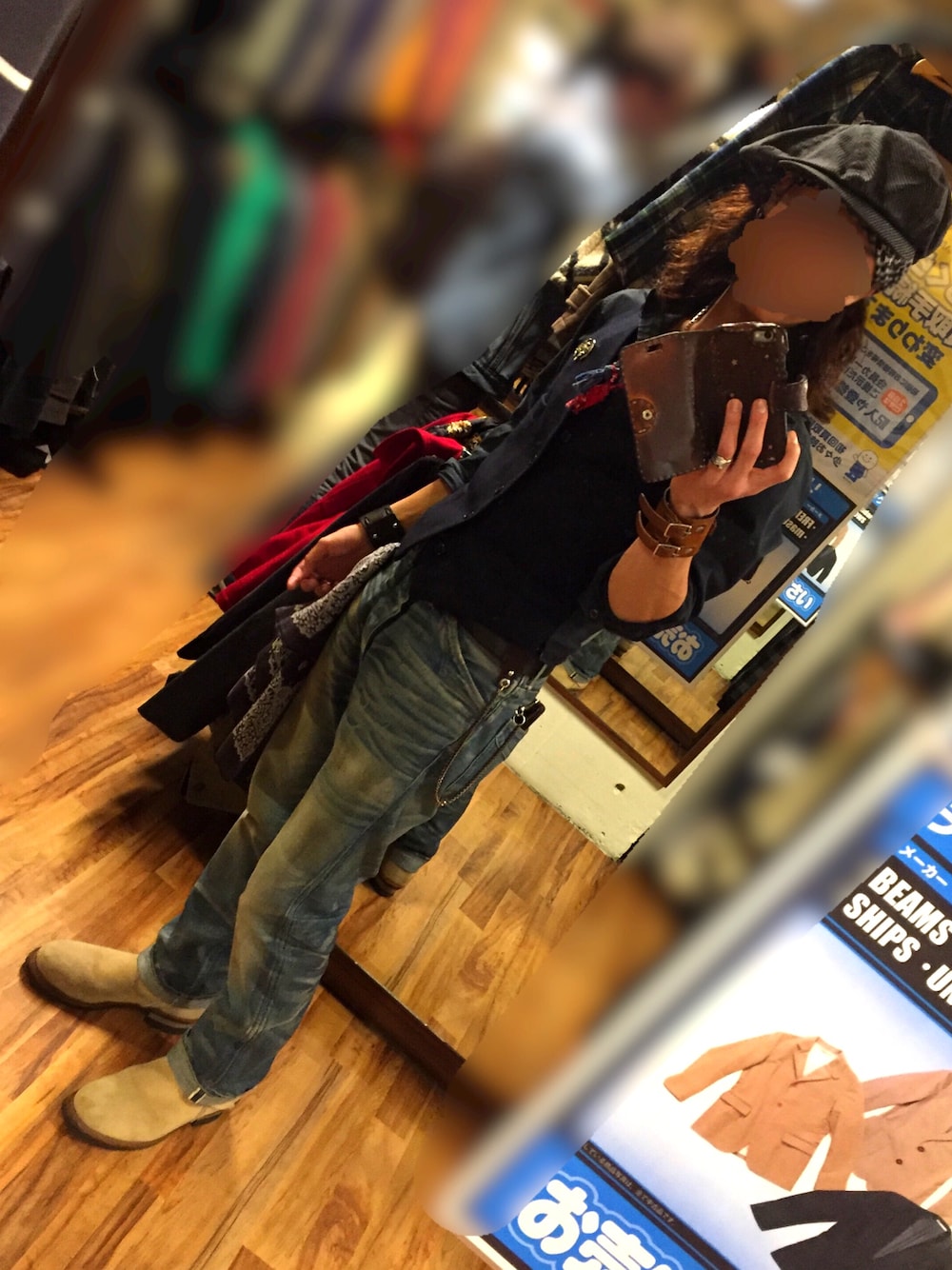 「黒、古着、秋コーデ、キャスケット、rrl、大人カジュアル、ベスト、ベスト×シャツ、ootd、アメカジ」｜「RED WINGのREDWING レッドウィング SHORT ENGINEER ショートエンジニアブーツ 2965 BEIGE（ブーツ、ベージュ系）」を使った、Jackさん（メンズ・171cm）の秋コーディネートの1枚目の写真