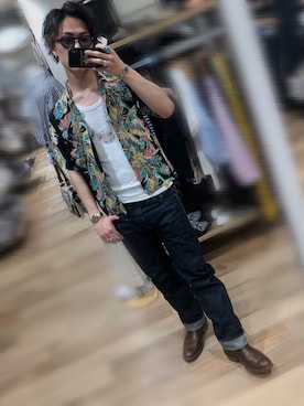 「KAPITAL」｜「アイテム（アクセサリー）」を使った、Jackさん（メンズ・171cm）の春コーディネート