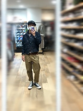 「PEANUTS＆CO（ピーナッツアンドコー）のアイテム（ウォレットチェーン）」を使った、Jackさん（メンズ・171cm）の秋コーディネート