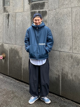 「韓国」｜「アイテム（その他アウター）」を使った、covernatkrさん（メンズ・182cm）の冬コーディネート