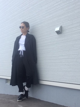 「おちびさん」｜「アイテム（トレンチコート）」を使った、Satomi.Kさん（レディース・147cm）の春コーディネート