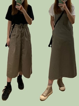 「STYLENANDA（スタイルナンダ）のアイテム（オールインワン・サロペット）」を使った、ttさん（レディース・163cm）の秋コーディネート