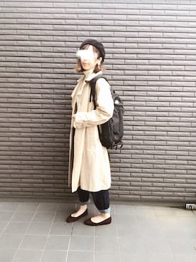 「AS KNOW AS plus（アズノゥアズプラス）のアイテム（ハンチング/ベレー帽）」を使った、nenekokoさん（レディース・163cm）の秋コーディネート