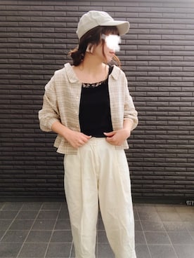 「AS as know as（エーエス アズノウアズ）のアイテム（キャミソール）」を使った、nenekokoさん（レディース・163cm）の春コーディネート