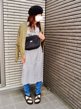 「LEPSIM（レプシィム）のベルトアツゾコサンダル　790591（サンダル）」を使った、nenekokoさん（レディース・163cm）の春コーディネート