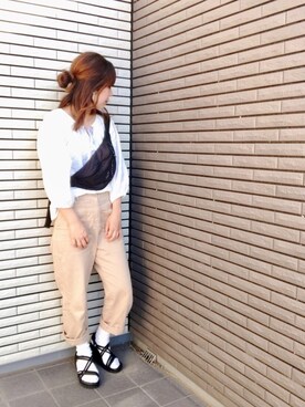 「LEPSIM（レプシィム）のベルトアツゾコサンダル　790591（サンダル）」を使った、nenekokoさん（レディース・163cm）の春コーディネート