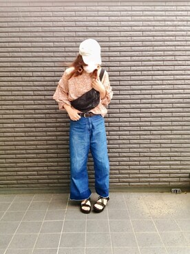 「LEPSIM（レプシィム）のベルトアツゾコサンダル　790591（サンダル）」を使った、nenekokoさん（レディース・163cm）の春コーディネート
