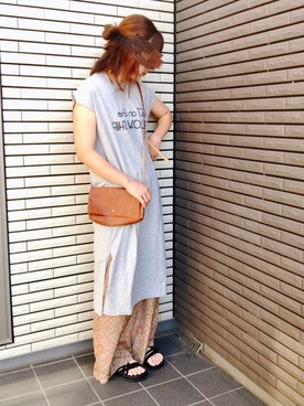 「LEPSIM（レプシィム）のベルトアツゾコサンダル　790591（サンダル）」を使った、nenekokoさん（レディース・163cm）の夏コーディネート