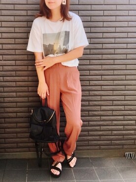 「LEPSIM（レプシィム）のベルトアツゾコサンダル　790591（サンダル）」を使った、nenekokoさん（レディース・163cm）の夏コーディネート
