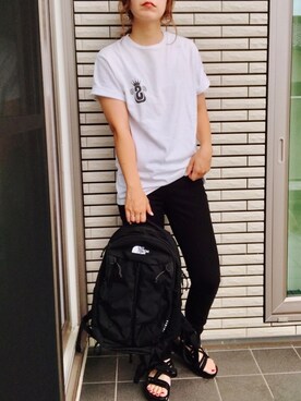 「LEPSIM（レプシィム）のベルトアツゾコサンダル　790591（サンダル）」を使った、nenekokoさん（レディース・163cm）の夏コーディネート