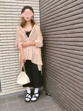 「LEPSIM（レプシィム）のベルトアツゾコサンダル　790591（サンダル）」を使った、nenekokoさん（レディース・163cm）の夏コーディネート