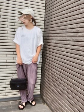 「LEPSIM（レプシィム）のベルトアツゾコサンダル　790591（サンダル）」を使った、nenekokoさん（レディース・163cm）の夏コーディネート