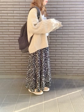 「アイテム（バックパック/リュック）」を使った、nenekokoさん（レディース・163cm）の冬コーディネート