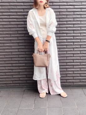 「FIG&VIPER（フィグアンドバイパー）のアイテム（パンツ）」を使った、nenekokoさん（レディース・163cm）の春コーディネート