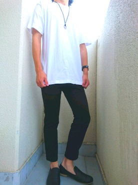 「WEGO（ウィゴー）のアイテム（ネックレス、ブラック系）」を使った、ゆうききさん（メンズ・162cm）の夏コーディネート