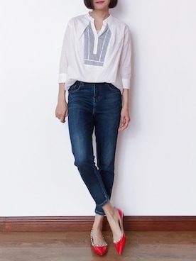 「IKEA（イケア）のアイテム（パンツ）」を使った、YUKIさん（レディース・166cm）の春コーディネート