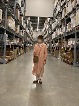 「シアーワンピース」｜「アイテム（バレエシューズ）」を使った、mayaさん（レディース・160cm）の春コーディネート