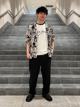 「TWO PALMS（トゥーパームス）のアイテム」を使った、堤　将輝さん（メンズ・175cm）の夏コーディネート