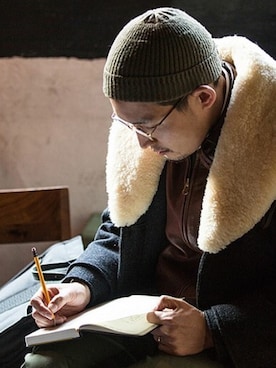 「FILSON（フィルソン）のアイテム（その他アウター）」を使った、soobaakvintageseoulさん（メンズ・178cm）の冬コーディネート